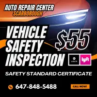 CAR SAFETY INSPECTION SSC - UBER LYFT RIDE SHARE - 647-848-5488