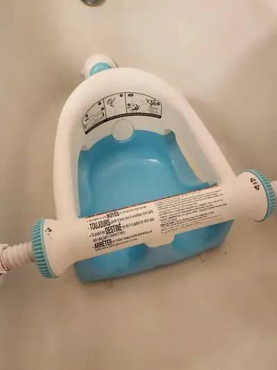 Great bath seat for when they can sit up but not yet stand up. Adjusts to fit tub. You will find it...
