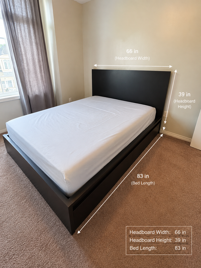 IKEA MALM bed frame/2 storage boxes, dark brown, View more
