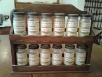 Vintage Hanging Spice Rack, 2 tiers