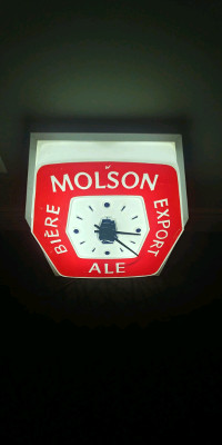 Horloge électrique vintage  Bière Molson