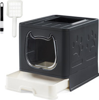 New Suhaco Foldable Cat Litter Box w/ Litter Tray