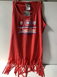Medium Montreal Canadians Habs Fringe Tank NEW with tags