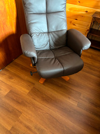 Faux leather recliner chair