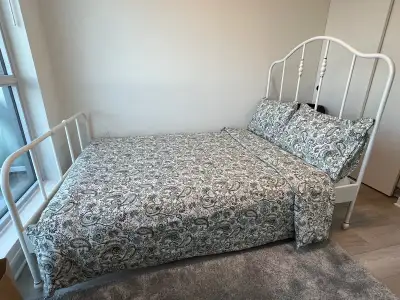 Full/double bed frame and mattress for sale, View more