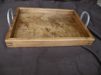 Tray with horse shoe handles