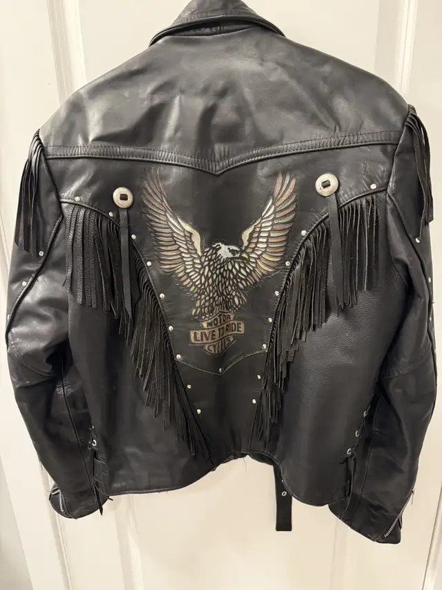 Fringed Motorcycle Jacket, Size 44 (L) in Men's in Belleville - Image 4