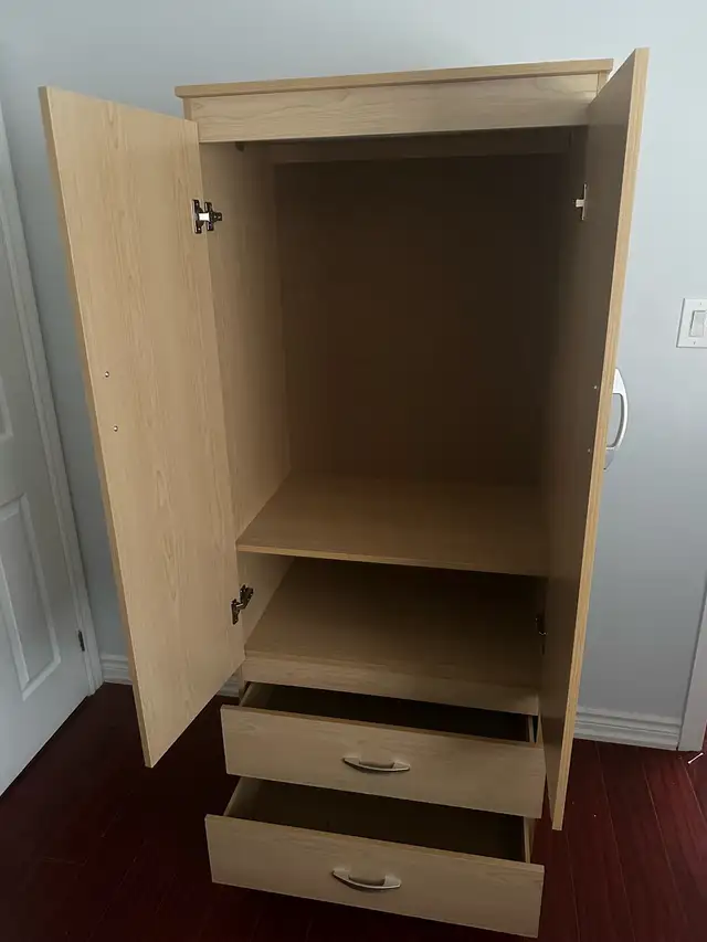Wardrobe / Armoire with 2 Drawers – Great Condition – $160 in Dressers & Wardrobes in City of Toronto - Image 3