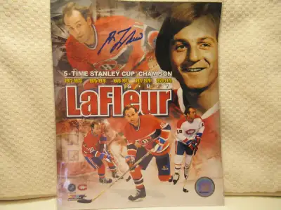 Guy LaFleur signed photographs   8 X 10, View more