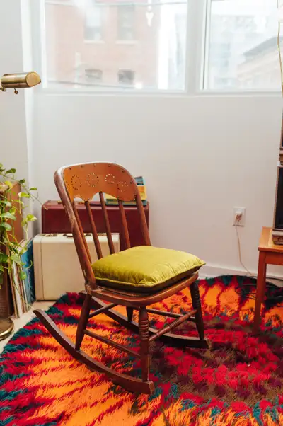 Cottage-Core Old School Wooden Rocker, View more