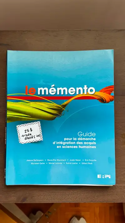 Le Mémento | Manuel Cégep Cours Démarche d’intégration, View more