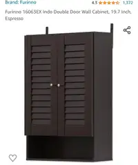 Furinno wall cabinet (expresso)