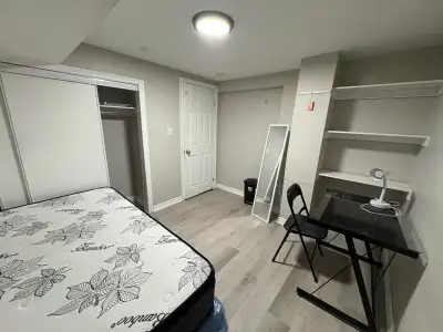 * Recently renovated excellent and spacious one private one bedroom basement apartment available for...