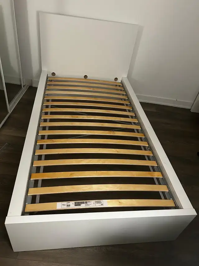 Twin bed - IKEA Malm white (2) in Beds & Mattresses in Oshawa / Durham Region - Image 3