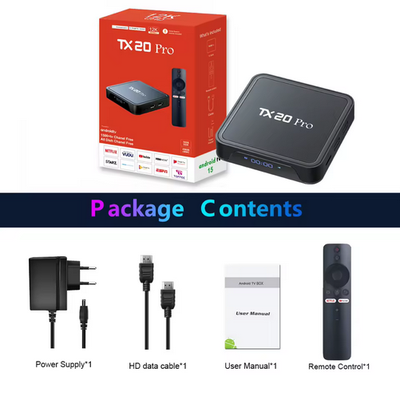 Tx10/20/60 android box 16 gb ram 256 gb storage intern ideal for streming iptv youtube disney netfli...