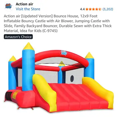 Action Air Inflatable Bouncy Castle With Blower, View more