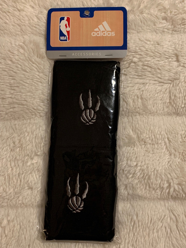 Toronto Raptors Adidas embroidered wristbands one size - black in Other in Oakville / Halton Region