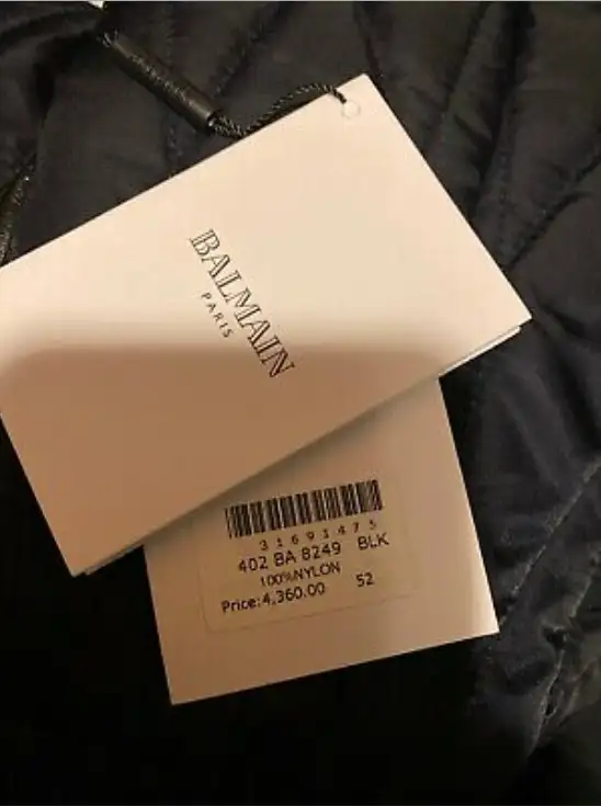 BALMAIN PARIS MENS BOMBER WITH LEATHER TRIM JACKET BRAND NEW LRG in Men's in Laval / North Shore - Image 11