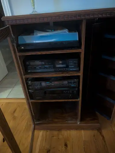 JVC and Sony Stereo Cabinet, View more