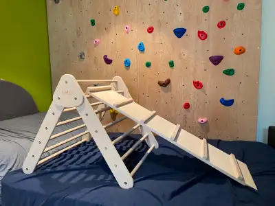 Canadian made Kimboo Pikler Triangle and Slide $275, View more
