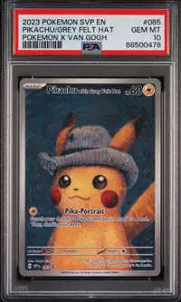 PSA 10 Pikachu x Van Gough Promo Pokemon Card