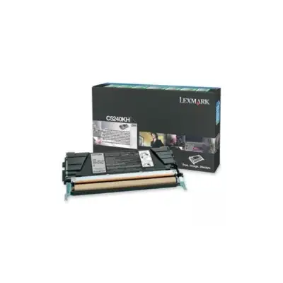 Lexmark C5240KH Black High Yield Return Program Toner Cartridge, View more