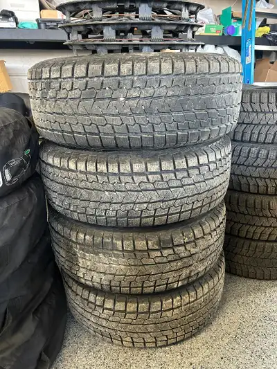 SELLING A SET OF 235-65-17 YOKOHAMA WINTER TIRES. TIRES HAVE APPROX 80% TREAD REMAINING. RIMS CAME O...