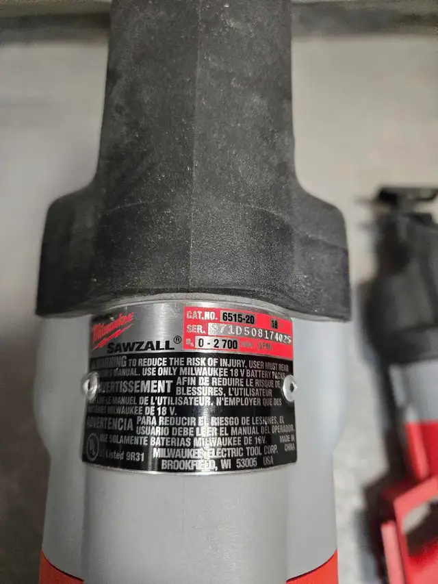 Milwaukee Sawzall in Power Tools in Oakville / Halton Region - Image 4