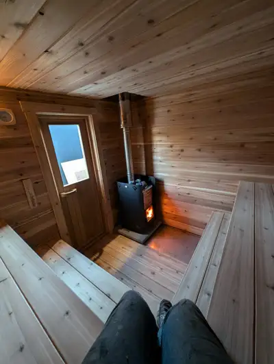 Outdoor wood fired Sauna, View more