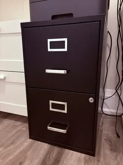  Black two drawer filing cabinet , View more