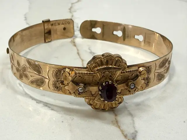 ANTIQUE BRACELETS 1850-1899 Victorian Rose & Yellow Gold Filled in Jewellery & Watches in Ottawa - Image 5