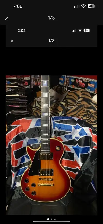 Very rare find . A beautiful peice of Gibson history .A lefthand les Paul custom from 1985 . Immacul...