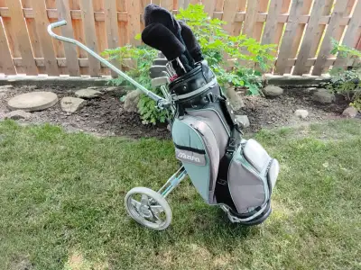 Golf Bag, Irons and Cart, View more