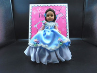 8 IN MADAME ALEXANDER "MEG BLUE BALL GOWN OUTFIT OR PURPLE DRESS