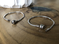2 Pandora Bracelets and 28 charms