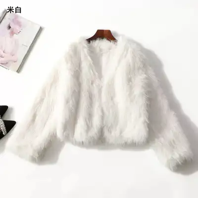brand-new, with tags, size large faux fur jacket, View more