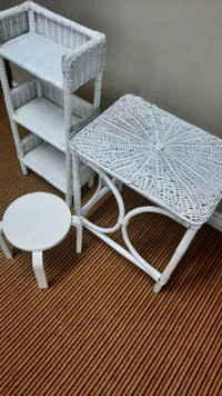 Wicker patio decoration