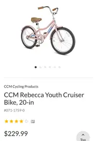 CCM Rebecca Youth Cruiser 20inch