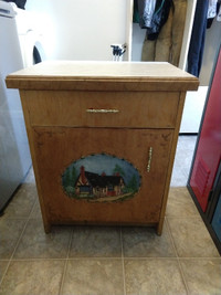 Small cabinet with drawer and Arborite top