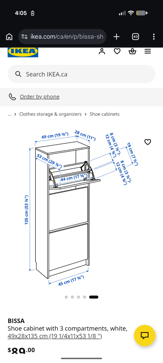 Brand New Ikea BISSA shoe Cabinet - Unused in Bookcases & Shelving Units in City of Toronto - Image 6