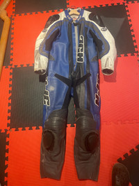 HJC one piece full leather motorcycle suit