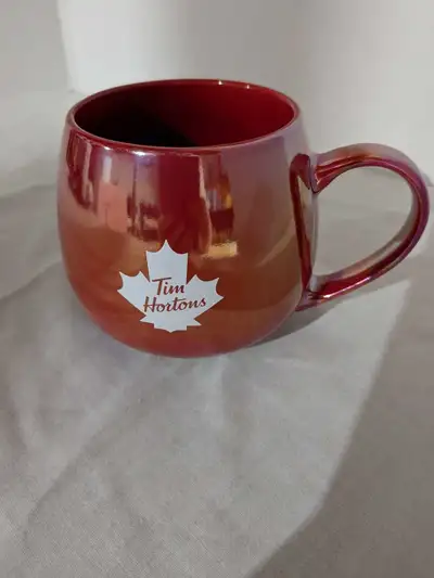 Tim Horton's Iridescent Coffee Mug  Maple Leaf  Barrel Shaped, View more