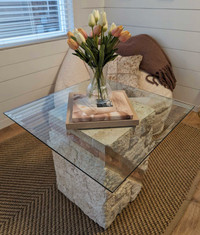 Vintage Mactan Stone Side Table