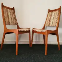 Mid Century Teak Dining Chairs Set of 2