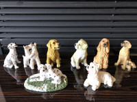 Puppy dogs statue figurines 8 heavy pieces