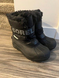 Black Kids Sorel Boots Snow SizeToddler 13