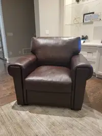 New Genuine Italian leather custom chair