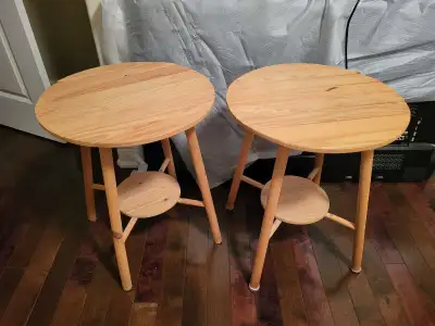Three  Wood Side Tables, View more
