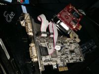 PCIe Dual Serial  2Port RS232 $15 Comtrol 5302495 Rocketport Exp
