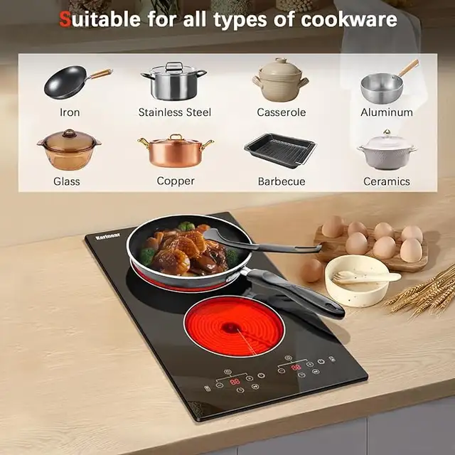 Two 12" Burners Glass Electric Cooktop *BRAND NEW*62863281056130121
